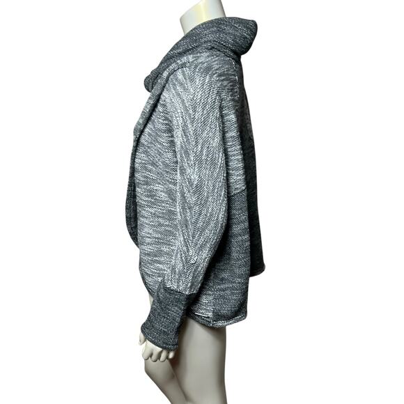 Calvin Klein Performance Marled Cowl Neck Sweater | Asymmetrical Overlap Front - Picture 2 of 7